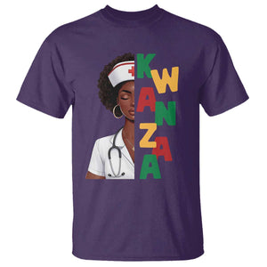 African American Nurse T Shirt Joyful Kwanzaa Celebration Gift TS12 Purple Print Your Wear