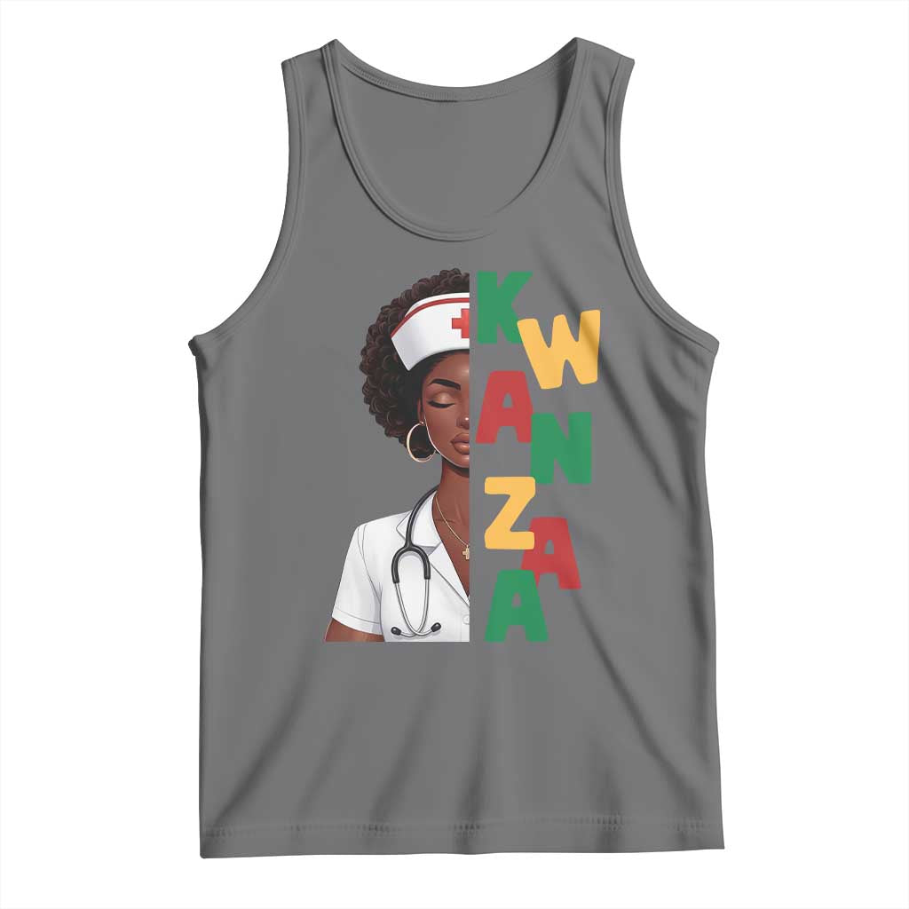 African American Nurse Tank Top Joyful Kwanzaa Celebration Gift - Print Your Wear