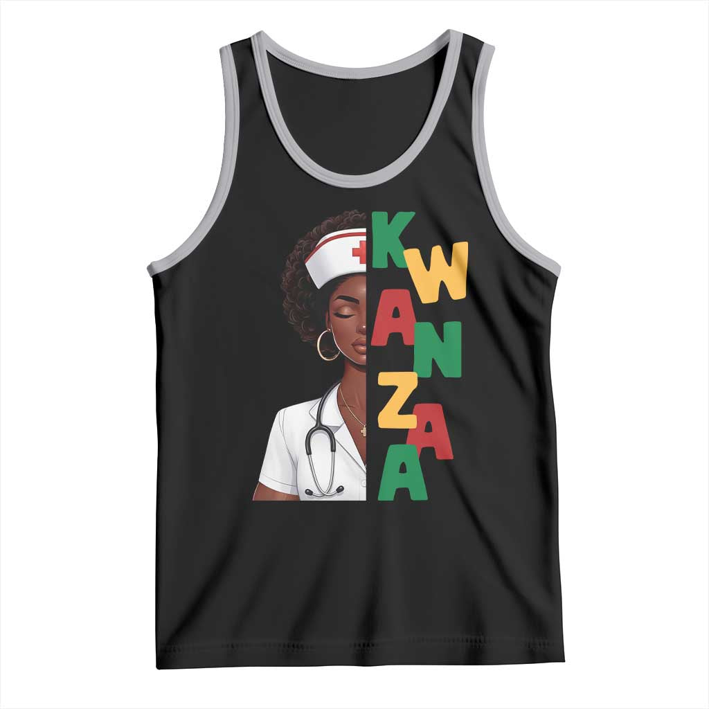 African American Nurse Tank Top Joyful Kwanzaa Celebration Gift - Print Your Wear