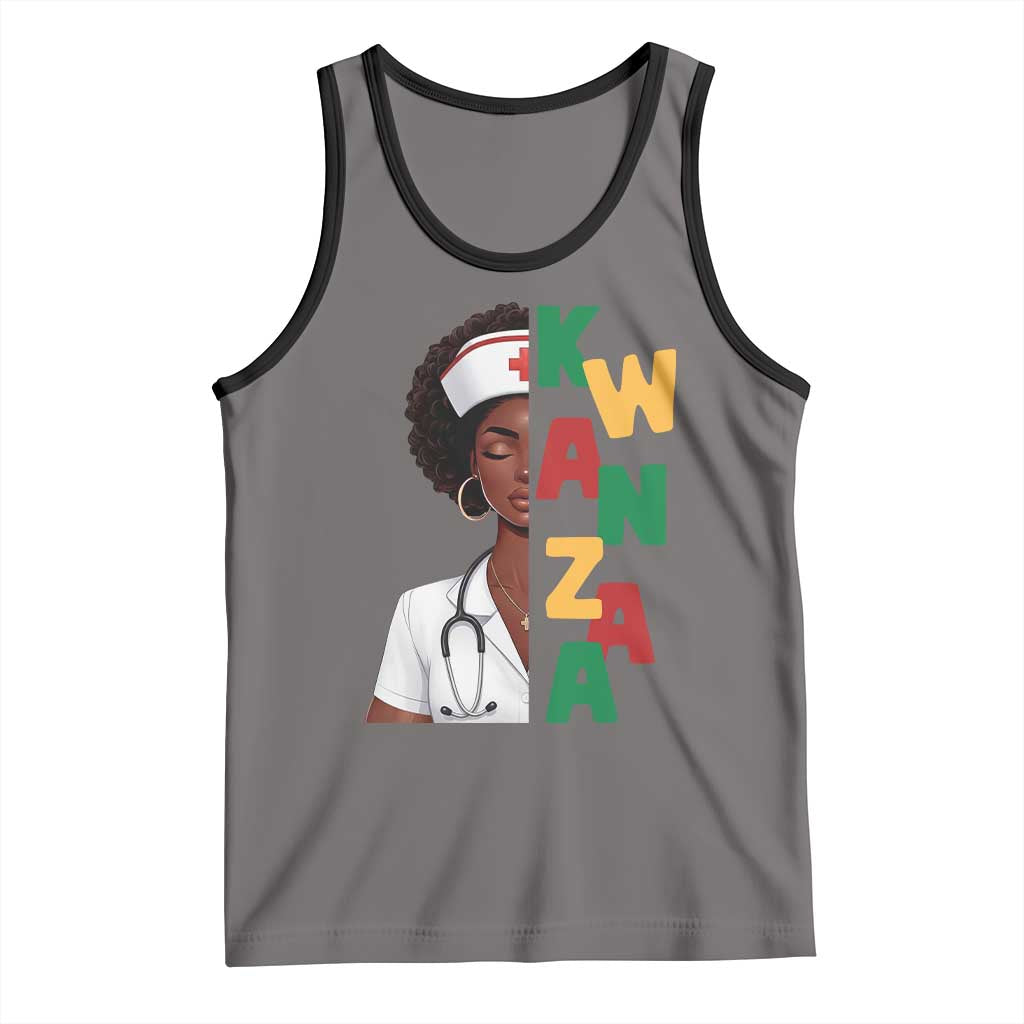 African American Nurse Tank Top Joyful Kwanzaa Celebration Gift - Print Your Wear