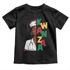African American Nurse Toddler T Shirt Joyful Kwanzaa Celebration Gift TS12 Black Print Your Wear