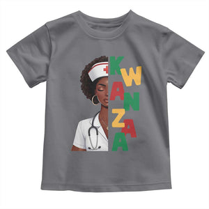 African American Nurse Toddler T Shirt Joyful Kwanzaa Celebration Gift TS12 Charcoal Print Your Wear