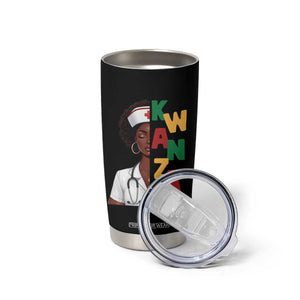 African American Nurse Tumbler Cup Joyful Kwanzaa Celebration Gift - Print Your Wear