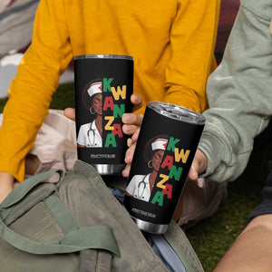 African American Nurse Tumbler Cup Joyful Kwanzaa Celebration Gift - Print Your Wear