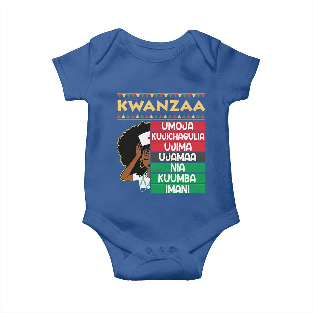 7 Principles Of Kwanzaa Baby Onesie Nurse Pride African American Heritage Gift TS12 Royal Blue Print Your Wear