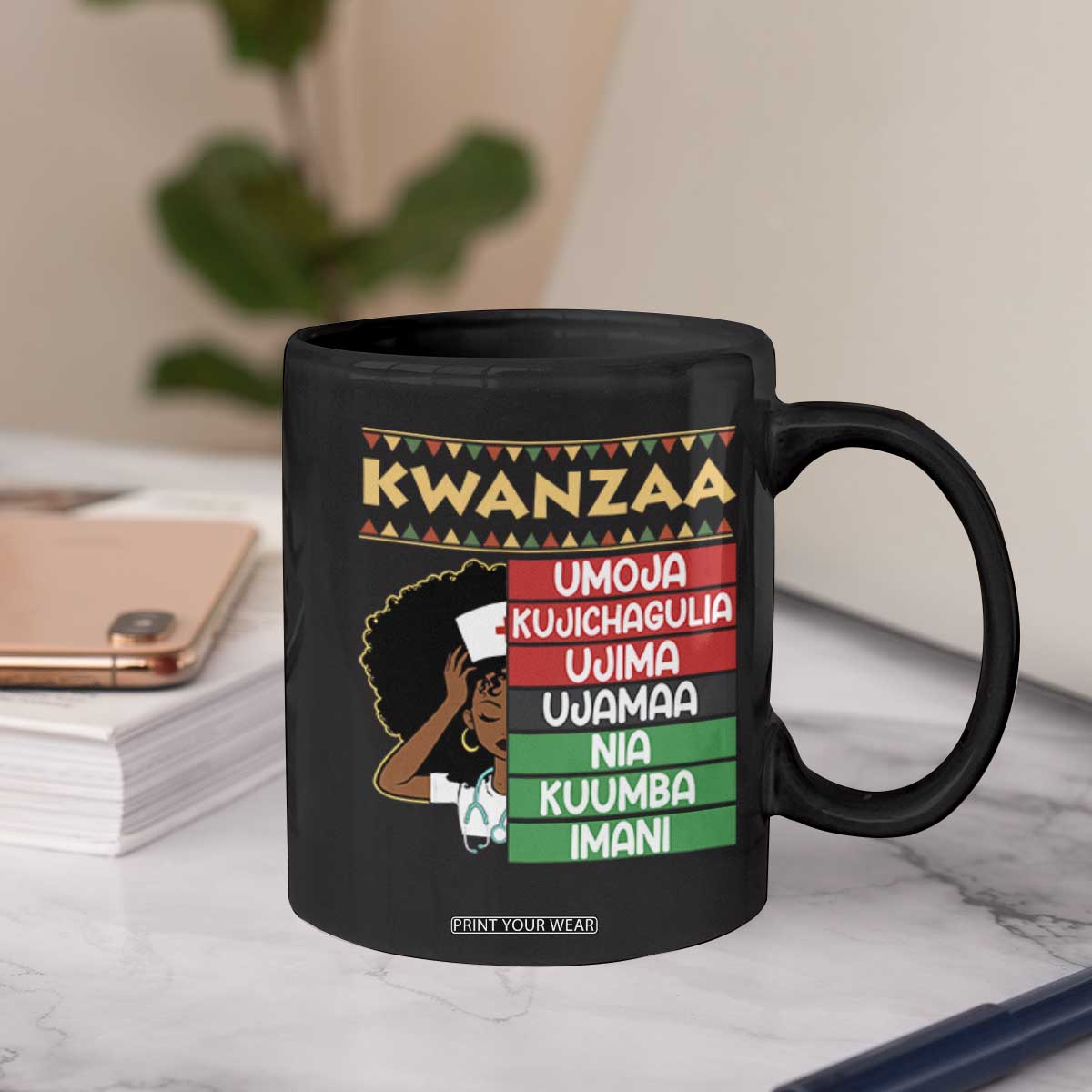 7 Principles Of Kwanzaa Coffee Mug Nurse Pride African American Heritage Gift TS12 Print Your Wear