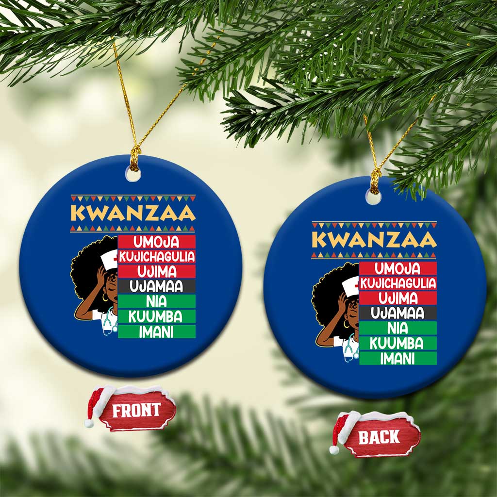 7 Principles Of Kwanzaa Ceramic Ornament Nurse Pride African American Heritage Gift TS12 1pc Blue Print Your Wear
