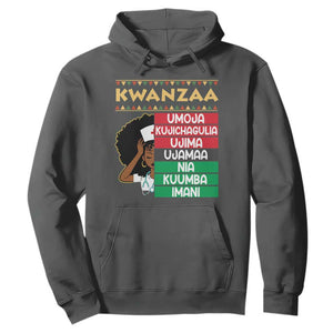 7 Principles Of Kwanzaa Hoodie Nurse Pride African American Heritage Gift TS12 Dark Heather Print Your Wear