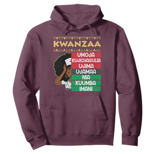 7 Principles Of Kwanzaa Hoodie Nurse Pride African American Heritage Gift TS12 Maroon Print Your Wear