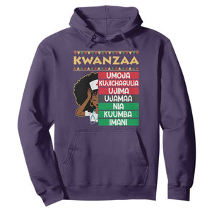 7 Principles Of Kwanzaa Hoodie Nurse Pride African American Heritage Gift TS12 Purple Print Your Wear