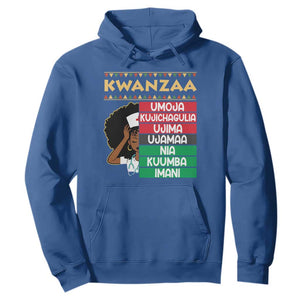 7 Principles Of Kwanzaa Hoodie Nurse Pride African American Heritage Gift TS12 Royal Blue Print Your Wear