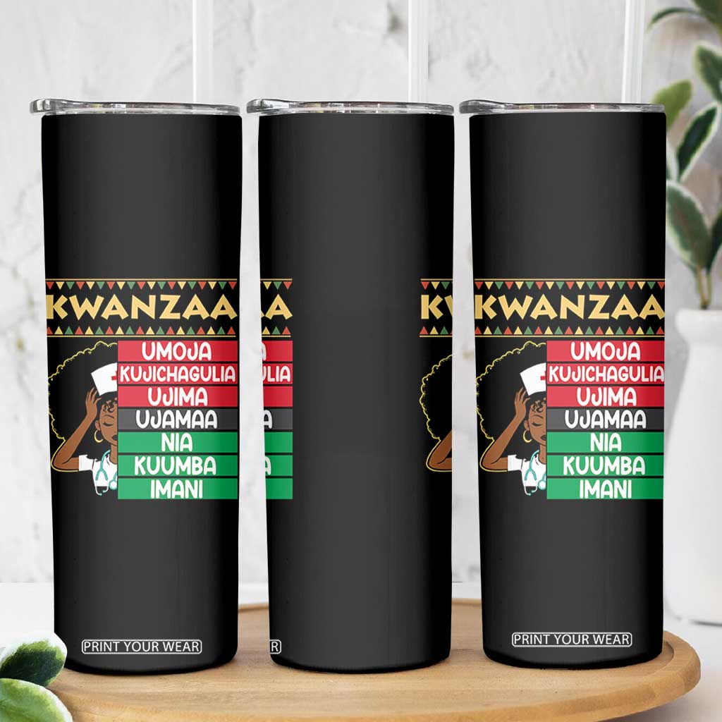 7 Principles Of Kwanzaa Skinny Tumbler Nurse Pride African American Heritage Gift TS12 Print Your Wear