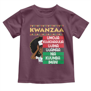 7 Principles Of Kwanzaa Toddler T Shirt Nurse Pride African American Heritage Gift TS12 Maroon Print Your Wear