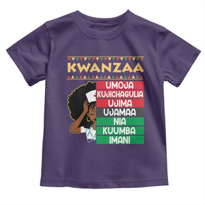 7 Principles Of Kwanzaa Toddler T Shirt Nurse Pride African American Heritage Gift TS12 Purple Print Your Wear