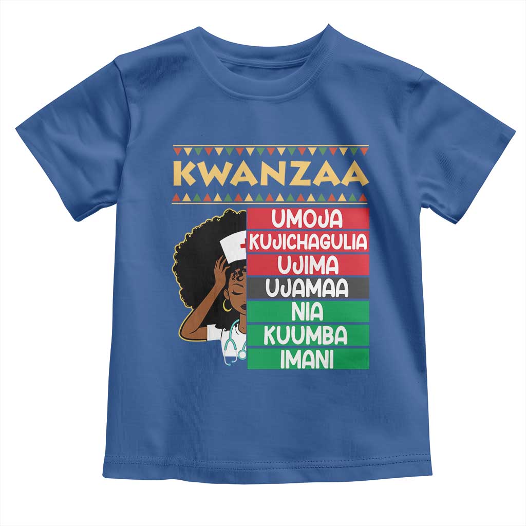 7 Principles Of Kwanzaa Toddler T Shirt Nurse Pride African American Heritage Gift TS12 Royal Blue Print Your Wear
