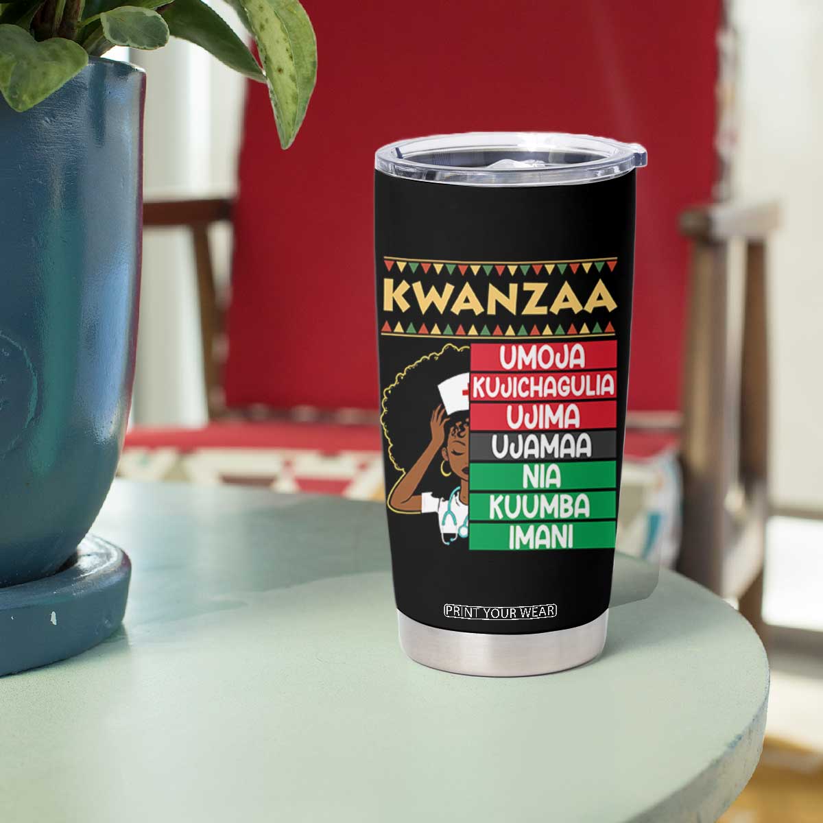 7 Principles Of Kwanzaa Tumbler Cup Nurse Pride African American Heritage Gift TS12 Print Your Wear