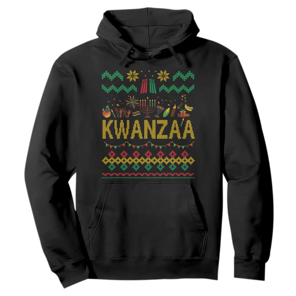 Funny Kwanzaa Celebration Ugly Sweater Hoodie African Heritage Holiday Gift TS12 Black Print Your Wear