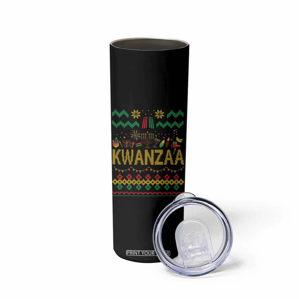 Funny Kwanzaa Celebration Ugly Sweater Skinny Tumbler African Heritage Holiday Gift TS12 Print Your Wear