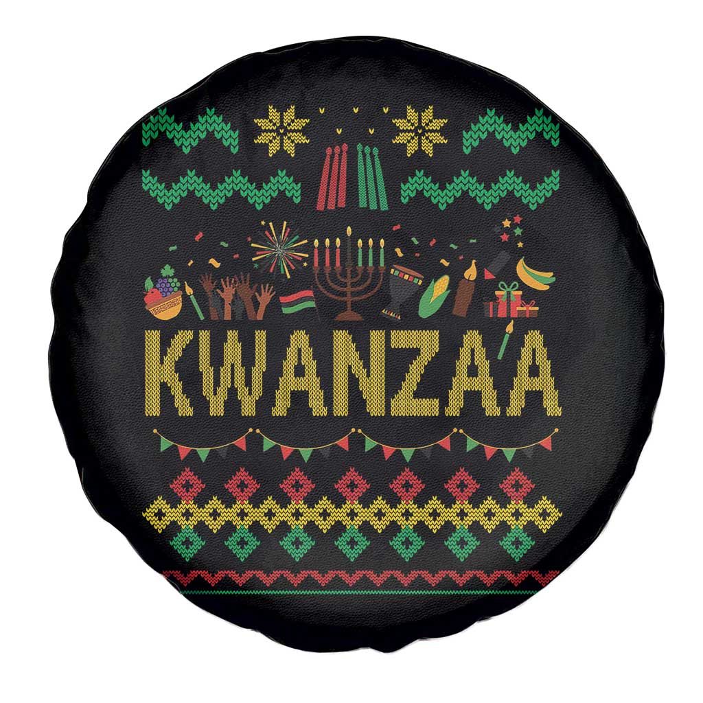 Funny Kwanzaa Celebration Ugly Sweater Spare Tire Cover African Heritage Holiday Gift TS12 Print Your Wear