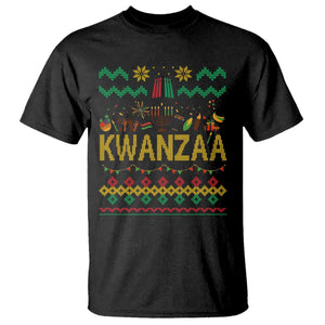 Funny Kwanzaa Celebration Ugly Sweater T Shirt African Heritage Holiday Gift TS12 Black Print Your Wear