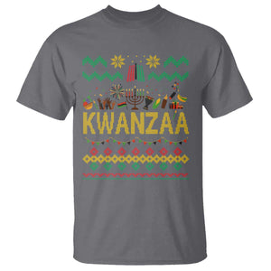 Funny Kwanzaa Celebration Ugly Sweater T Shirt African Heritage Holiday Gift TS12 Charcoal Print Your Wear