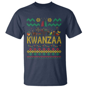 Funny Kwanzaa Celebration Ugly Sweater T Shirt African Heritage Holiday Gift TS12 Navy Print Your Wear