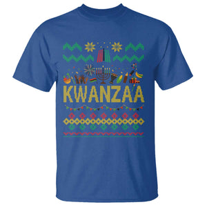 Funny Kwanzaa Celebration Ugly Sweater T Shirt African Heritage Holiday Gift TS12 Royal Blue Print Your Wear