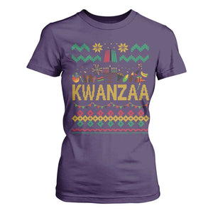 Funny Kwanzaa Celebration Ugly Sweater T Shirt For Women African Heritage Holiday Gift TS12 Purple Print Your Wear