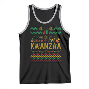 Funny Kwanzaa Celebration Ugly Sweater Tank Top African Heritage Holiday Gift TS12 Black Athletic Heather Print Your Wear