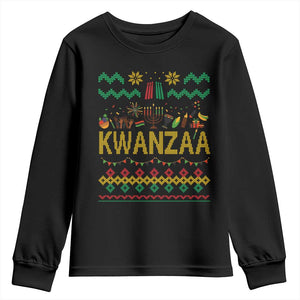 Funny Kwanzaa Celebration Ugly Sweater Youth Sweatshirt African Heritage Holiday Gift TS12 Black Print Your Wear