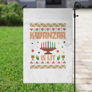 Funny Kwanzaa Is Lit Garden Flag Ugly Sweater African Heritage Holiday Gift TS12 Print Your Wear
