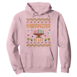 Funny Kwanzaa Is Lit Hoodie Ugly Sweater African Heritage Holiday Gift TS12 Light Pink Print Your Wear