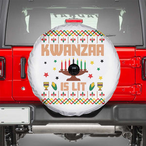Funny Kwanzaa Is Lit Spare Tire Cover Ugly Sweater African Heritage Holiday Gift TS12 White Print Your Wear