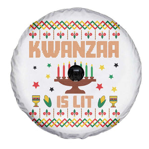 Funny Kwanzaa Is Lit Spare Tire Cover Ugly Sweater African Heritage Holiday Gift TS12 Print Your Wear