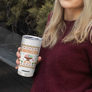 Funny Kwanzaa Is Lit Tumbler Cup Ugly Sweater African Heritage Holiday Gift TS12 Print Your Wear