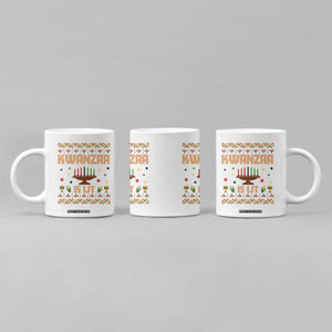 Funny Kwanzaa Is Lit Coffee Mug Ugly Sweater African Heritage Holiday Gift TS12 Print Your Wear
