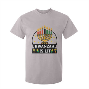 Kwanzaa Is Lit T Shirt For Kid Funny African American Holiday Gift TS12 Ice Gray Print Your Wear
