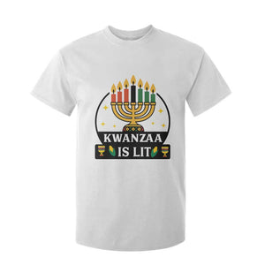 Kwanzaa Is Lit T Shirt For Kid Funny African American Holiday Gift TS12 White Print Your Wear