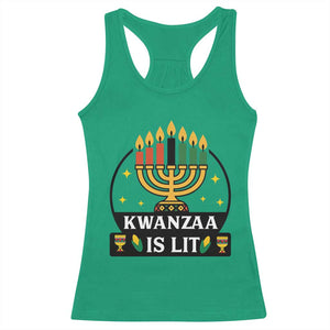 Kwanzaa Is Lit Racerback Tank Top Funny African American Holiday Gift TS12 Irish Green Print Your Wear