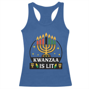 Kwanzaa Is Lit Racerback Tank Top Funny African American Holiday Gift TS12 Royal Blue Print Your Wear