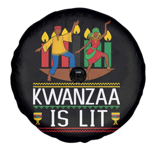 Funny Kwanzaa Is Lit Spare Tire Cover Festival Of Lights African Heritage Gift TS12 Print Your Wear
