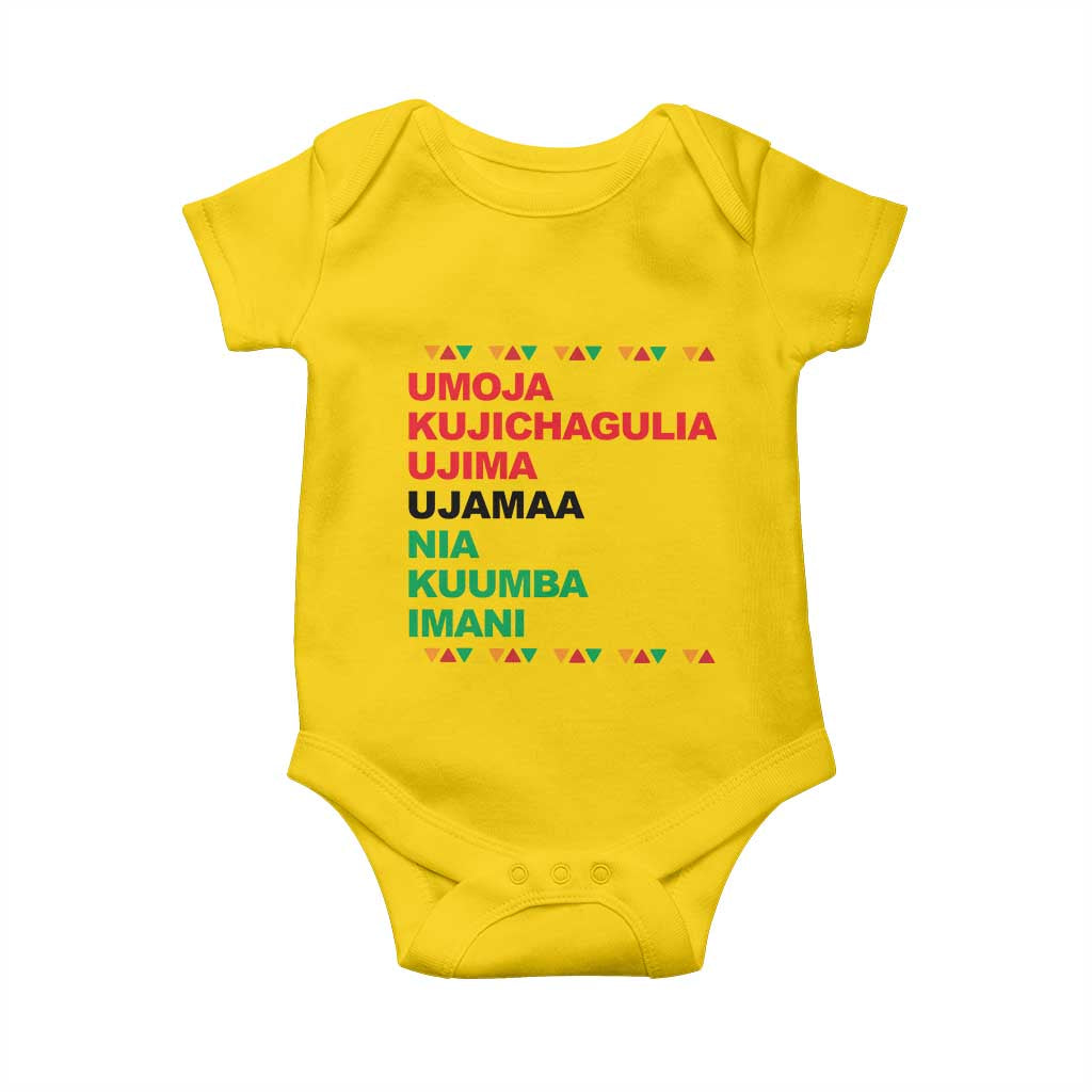 7 Principles Of Kwanzaa Baby Onesie African American Holiday Gift TS12 Daisy Print Your Wear