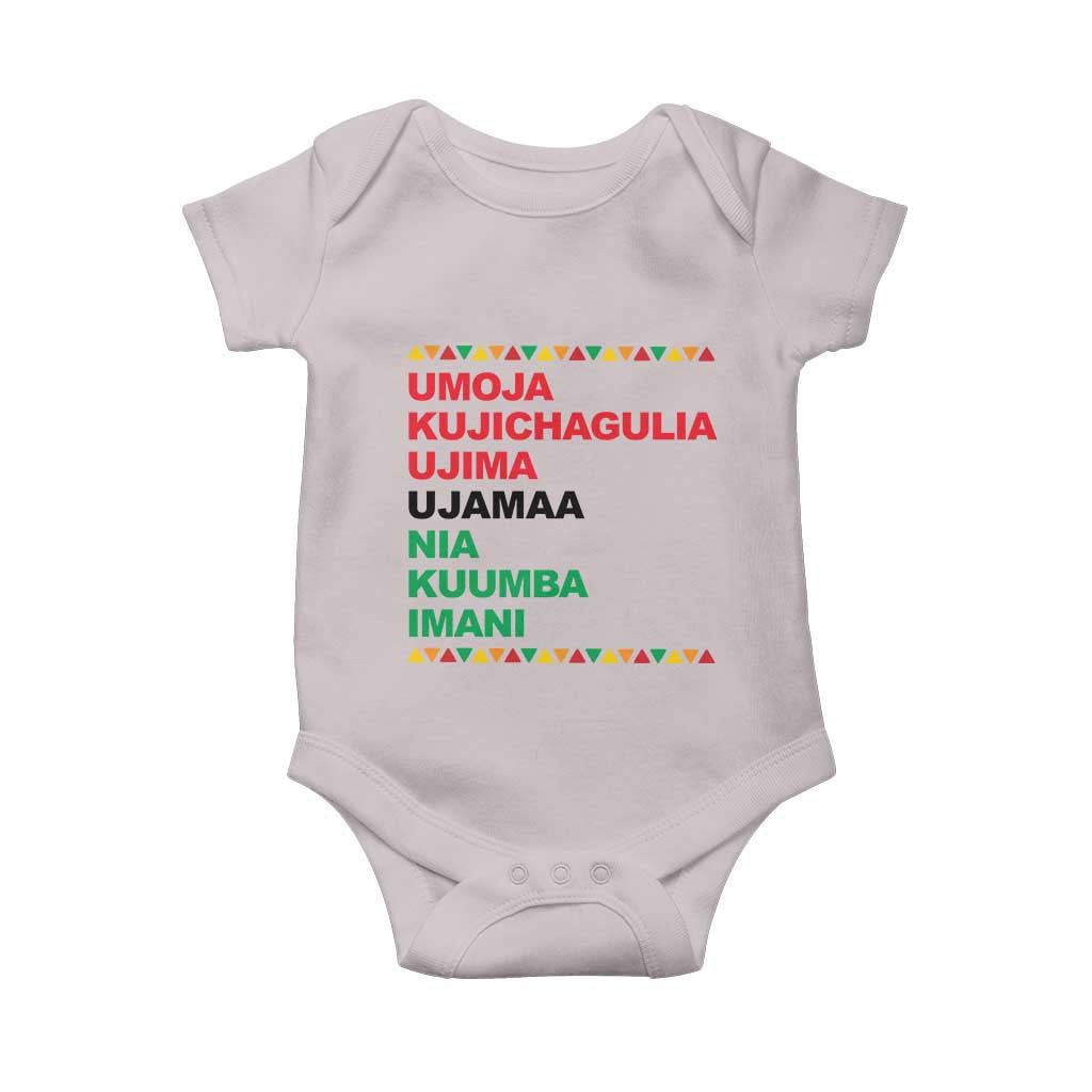 7 Principles Of Kwanzaa Baby Onesie African American Holiday Gift TS12 Ice Gray Print Your Wear