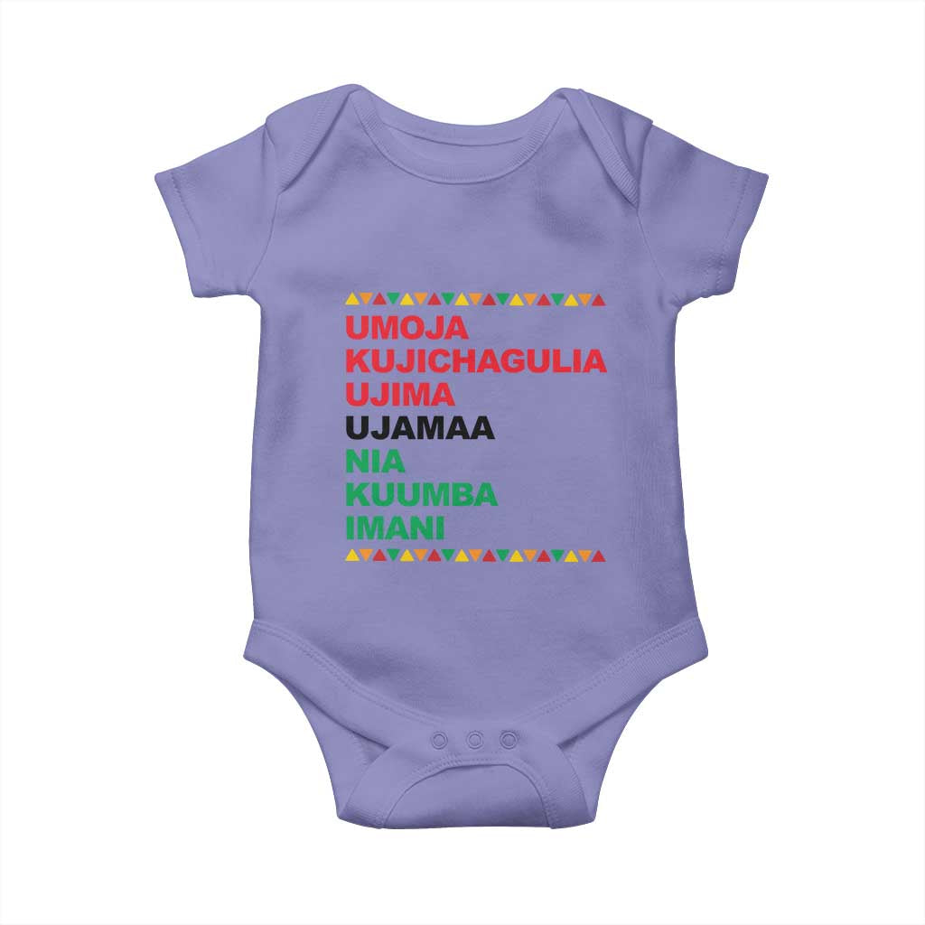 7 Principles Of Kwanzaa Baby Onesie African American Holiday Gift TS12 Violet Print Your Wear