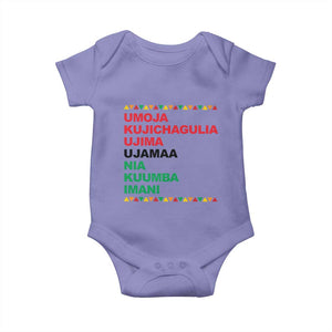 7 Principles Of Kwanzaa Baby Onesie African American Holiday Gift TS12 Violet Print Your Wear