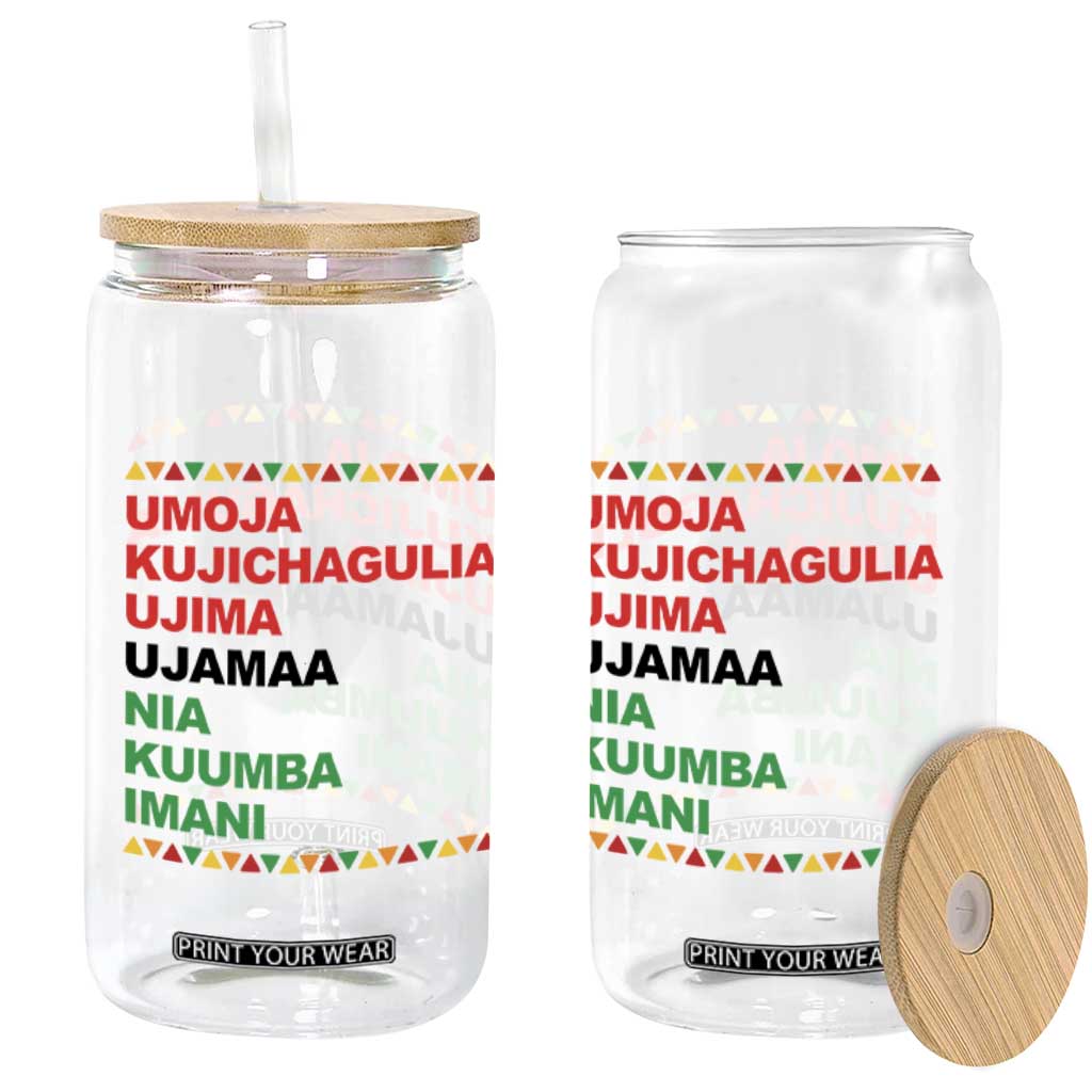 7 Principles Of Kwanzaa Glass Can African American Holiday Gift TS12 Print Your Wear