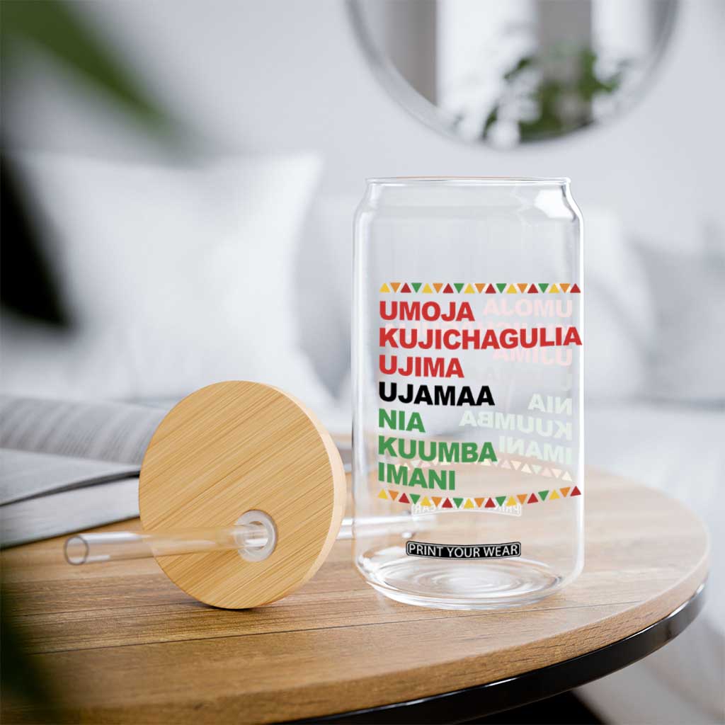 7 Principles Of Kwanzaa Glass Can African American Holiday Gift TS12 Print Your Wear