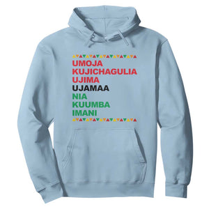 7 Principles Of Kwanzaa Hoodie African American Holiday Gift TS12 Light Blue Print Your Wear