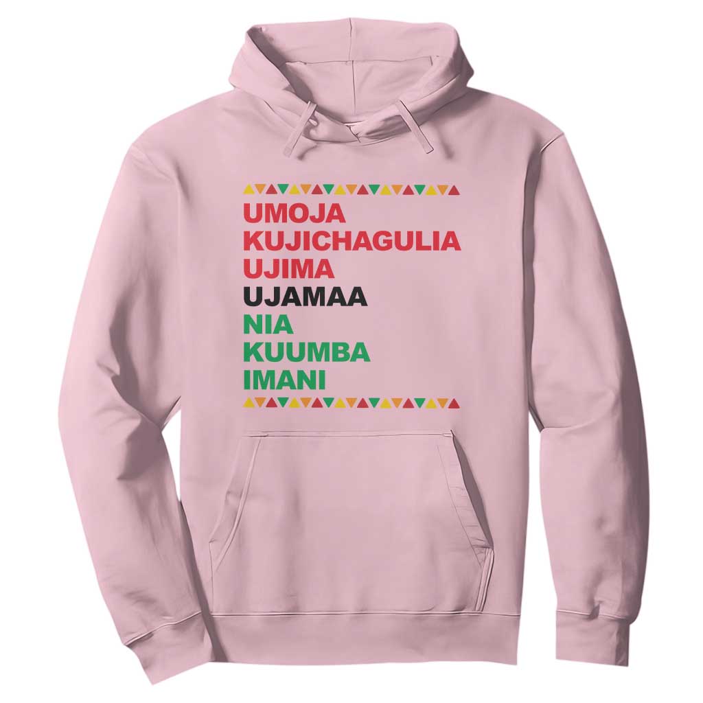 7 Principles Of Kwanzaa Hoodie African American Holiday Gift TS12 Light Pink Print Your Wear