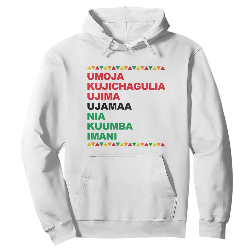7 Principles Of Kwanzaa Hoodie African American Holiday Gift TS12 White Print Your Wear